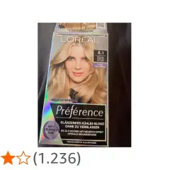 L'Oréal Paris Préférence 8.1 Helles Kühles Blond für einen glänzenden Look ohne Verblassen.