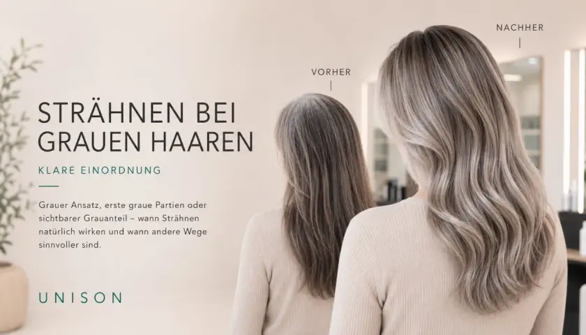 Bei welcher Haarfarbe sieht man graue Haare am wenigsten? Blonde Strähnen kaschieren graue Haare und lassen sie natürlich wirken.