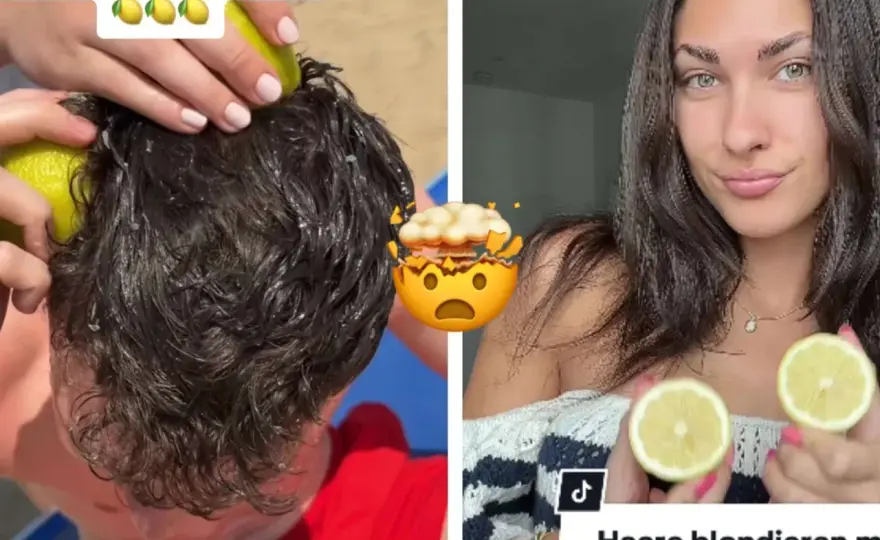 Zitronensaft im Haar - Der wahre Vorher-Nachher-Effekt