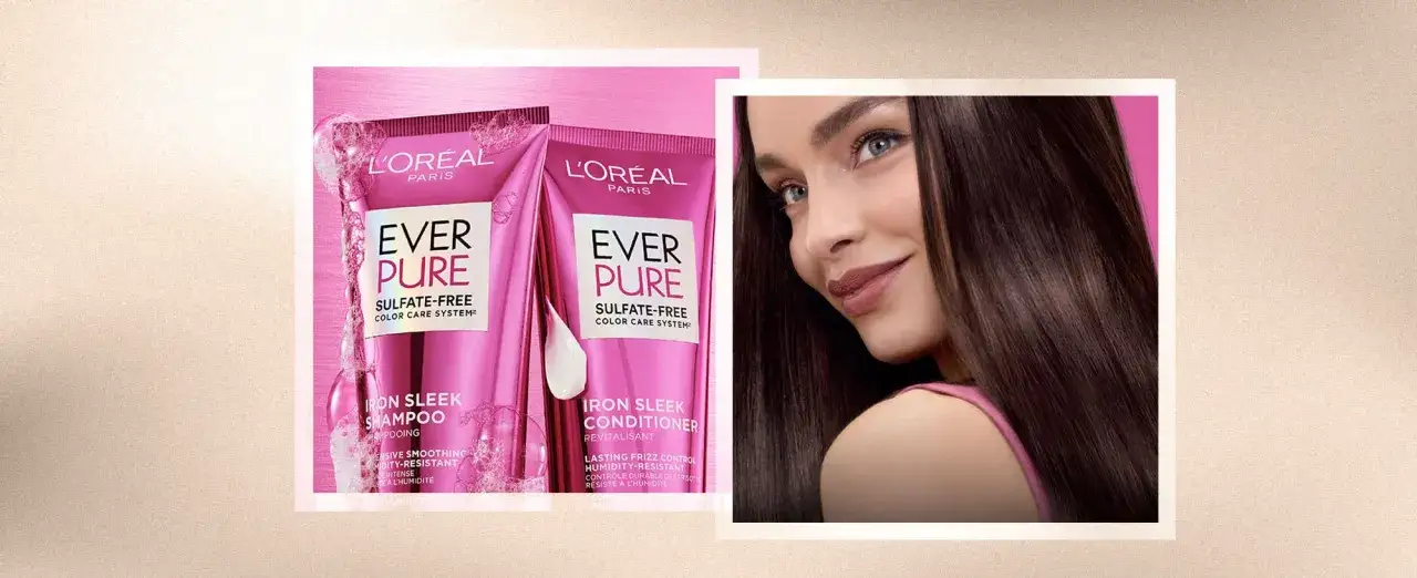Glänzendes Haar, das nicht elektrisch ist, dank L'Oréal Ever Pure Iron Sleek.